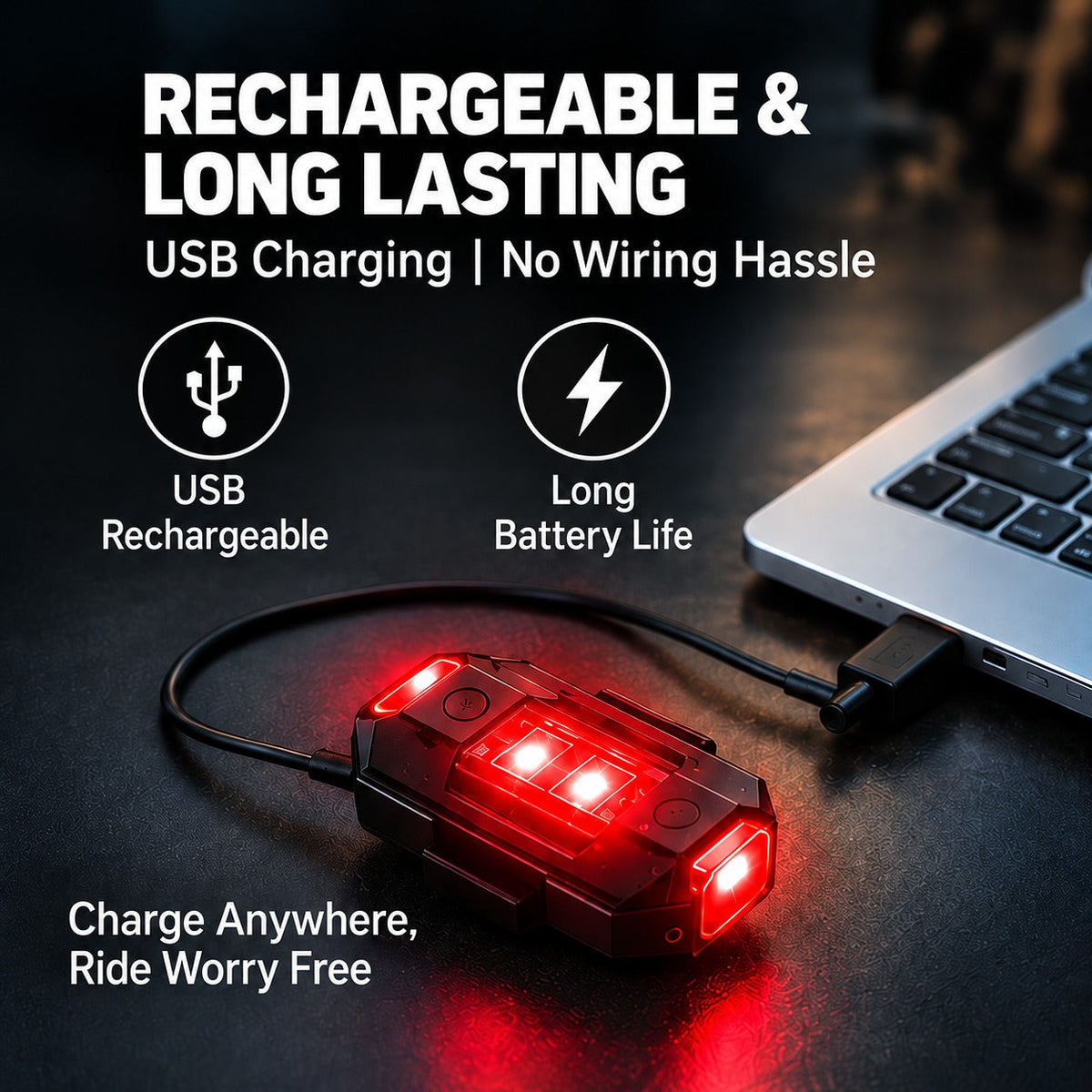 7 Colors Exterior Night Signal LED Light With USB (Pack Of 2)
